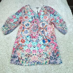 Tolani Alessia Floral Velvet Tunic NEW